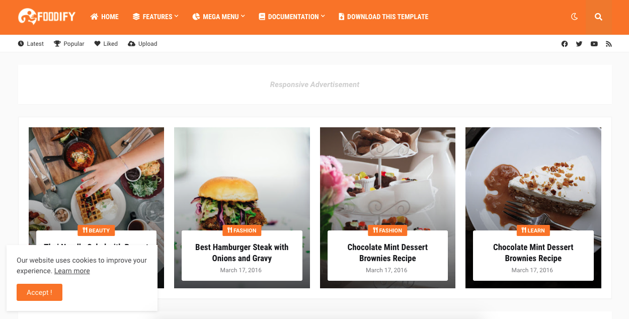 Foodify - Blogger template - Free blogspot templates - Nomad Entrepreneur