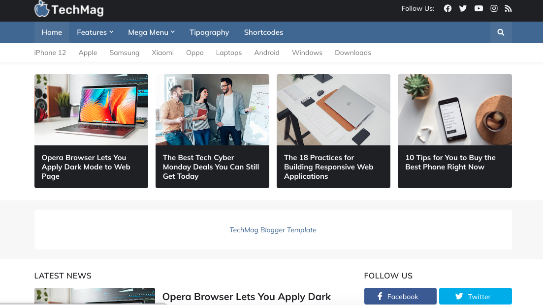 Techmag - Best free responsive modern blogger themes