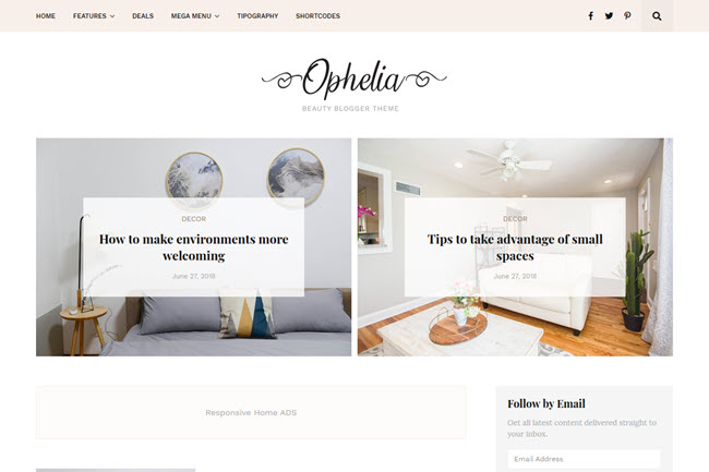 ophelia_beauty_free blogger themes - nomad entrepreneur