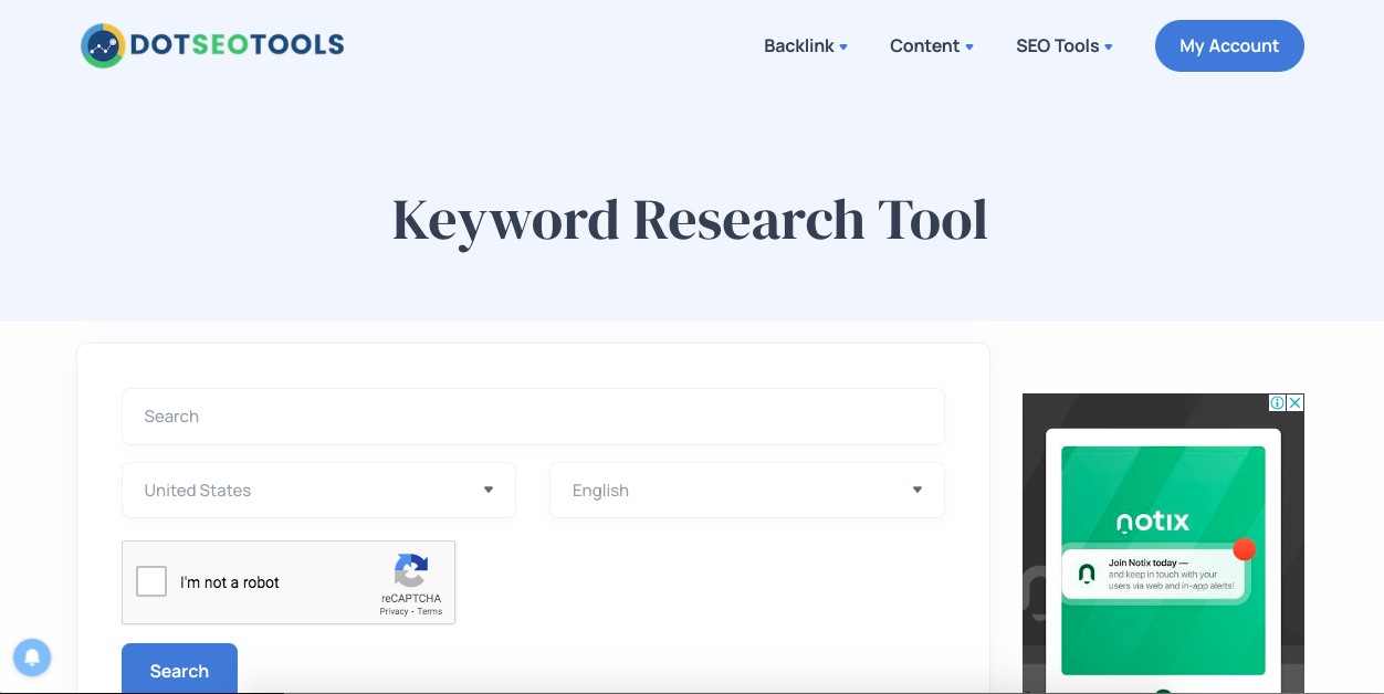 dot seo tools - competitor keyword research tool - 3